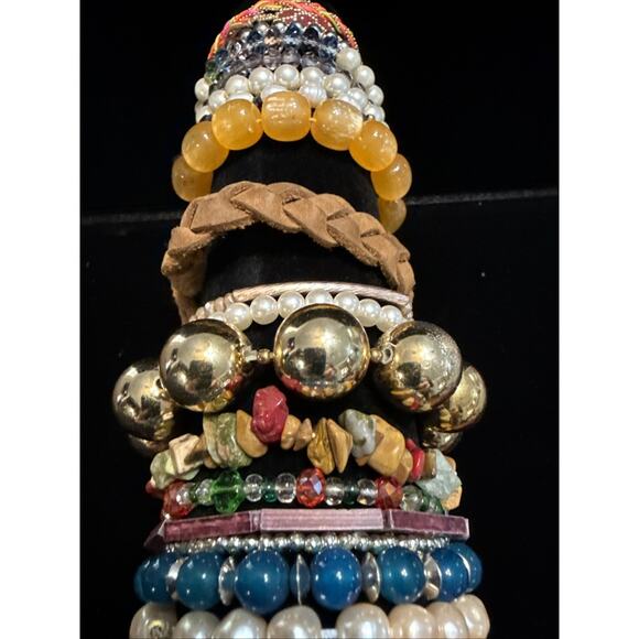 Lot of 20 Mixed Bracelets – Stretch, Slide, and String Styles in Multicolors - Picture 13 of 15